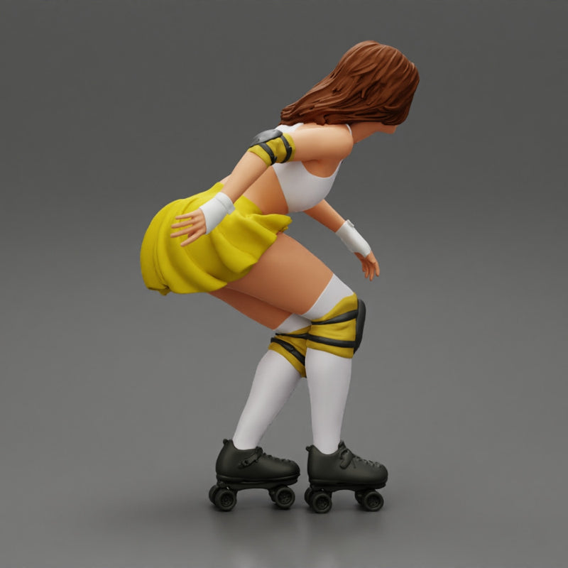 roller derby girl rolling fast - Only-Games