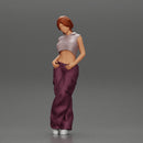 Chola girl Leaning On A Wall While Holding Her Legs Crossed - Only-Games