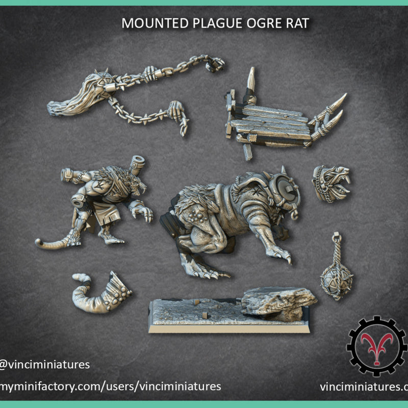 MOUNTED AND UNMOUNTED PLAGUE OGRE RAT - Only-Games