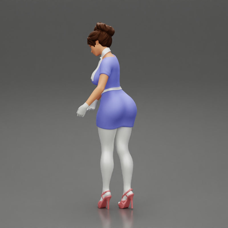 2 Models - flight attendant serving drinks to passengers on board - Only-Games