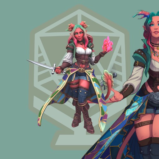 Acacia Vermis Trobat ( Tiefling - Sorcerer) Full colour - Only-Games