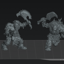 Sci-Fi Orc Beast Scrapper Boyz  STL – Grimdark 32mm Miniatures (STL Files)