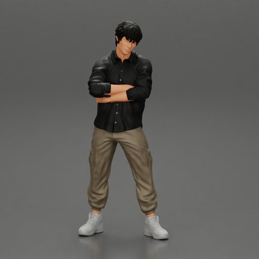 Asian gangster homie standing crossed hands - Only-Games