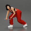 Girl mechanic in overalls turns off the front wheel of  car with a key for removing the wheel - Only-Games