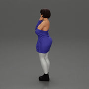 pretty nude girl with short hair posing in a sweater - Only-Games
