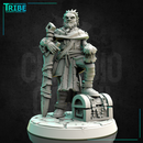 (0207) Male human tiefling firbolg half-orc elf brigand warrior with a sword - Only-Games