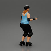 overweight derby girl roller skating - Only-Games