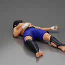 Defeated fighter lying on the floor after the battle - Only-Games