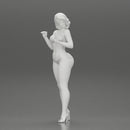 Attractive girl in bikini and heels Leaning Against car - Only-Games