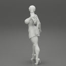 Sexy Woman with Beautiful Body Wearing Mini Skirt and Bra - Only-Games