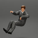 businessman sitting in his car holding steering wheel leaning his left arm on the window - Only-Games