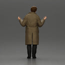 police detective in a coat standing with hands wide open - Only-Games