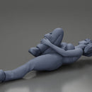 woman in bra lying on the floor touching her injured knee - Only-Games