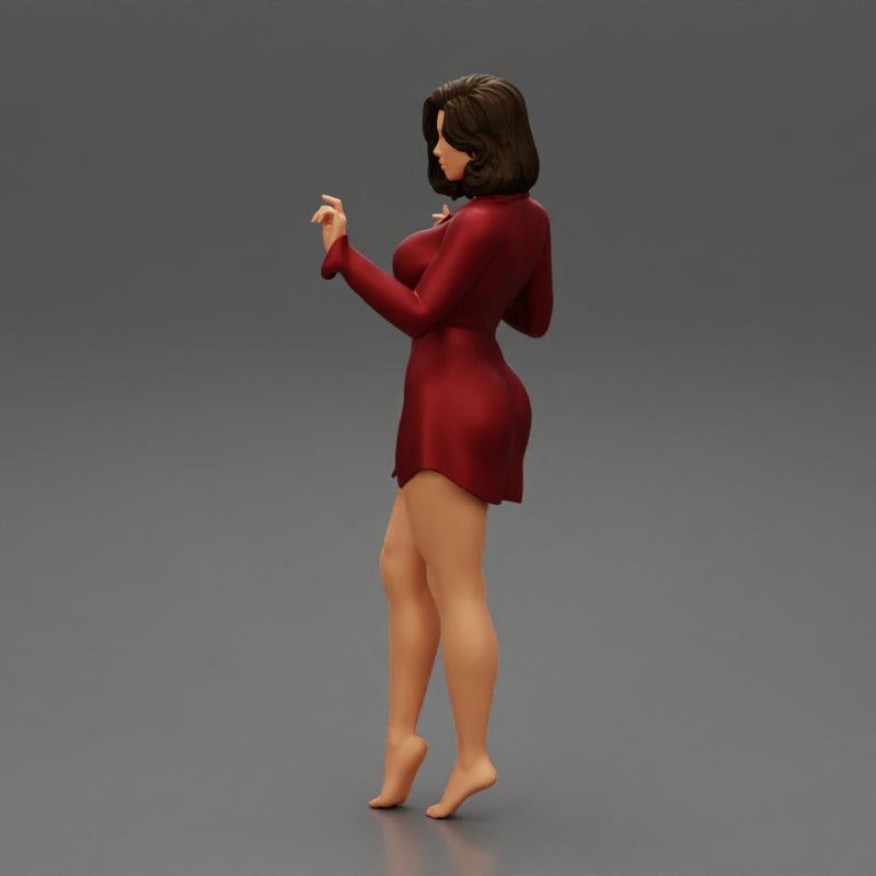 Cute Woman Wearing Long Shirt while Posing - Only-Games
