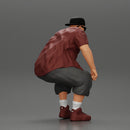 Fat Gangster in cap and sunglasses sitting and thinking - Only-Games