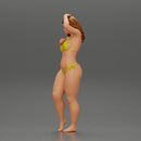 Sexy girl in bikini standing and covering her body by towel - Only-Games