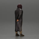 bearded man stands confidently adorned in a stylish hoodie and a flowing long coat - Only-Games