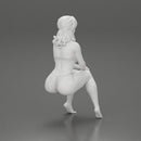 Sexy Girl in bikini Sitting On The Chair with hands on knees - Only-Games