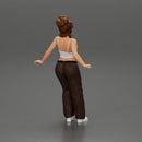 lowrider chola girl is leaning against the car, wearing mini shirt - Only-Games