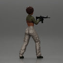 Armed black girl going to shoot a gun in bra - Only-Games