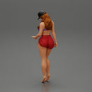 Sexy Girl standing in Cap and Shorts With Posing - Only-Games