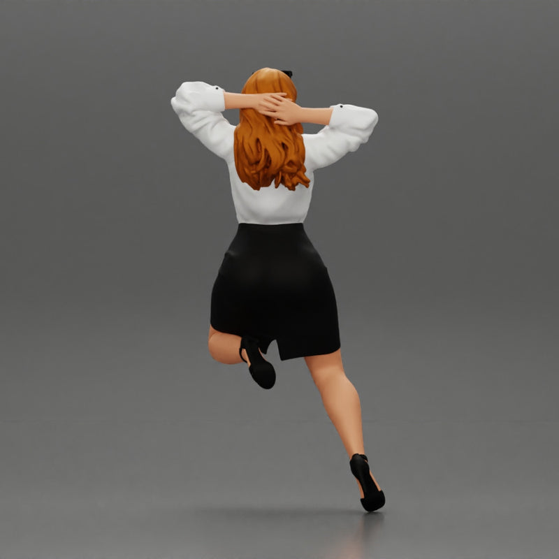Sexy Secretary posing With Kneeling On An Office Chair - Only-Games