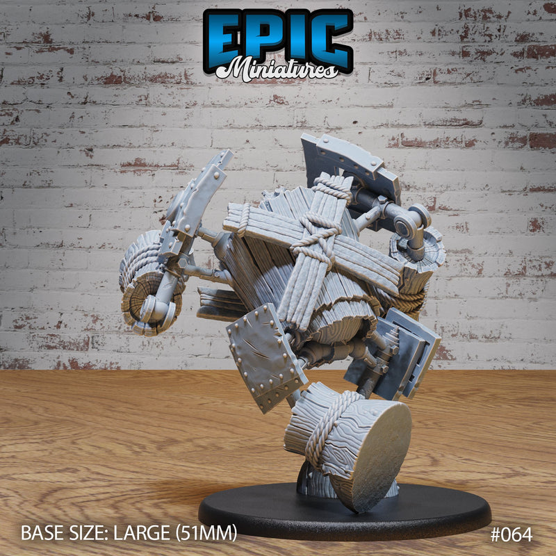 Wooden Construct Golem Run - Only-Games