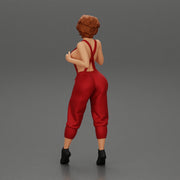 Mechanic girl in overalls repairs and maintains car - Only-Games
