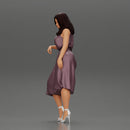 Sexy girl in dress Leaning Against Car on the beach - Only-Games