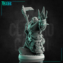 (0227) Male shaman panda folk with a magic club and spell - Only-Games