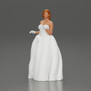 Elegant Bride in White Gown Holding Vibrant Bouquet of Flowers - Only-Games