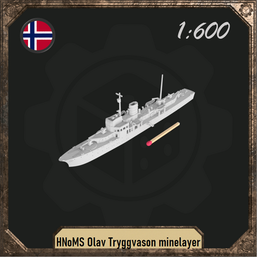 1/600 HNoMS Olav Tryggvason minelayer ship - Only-Games