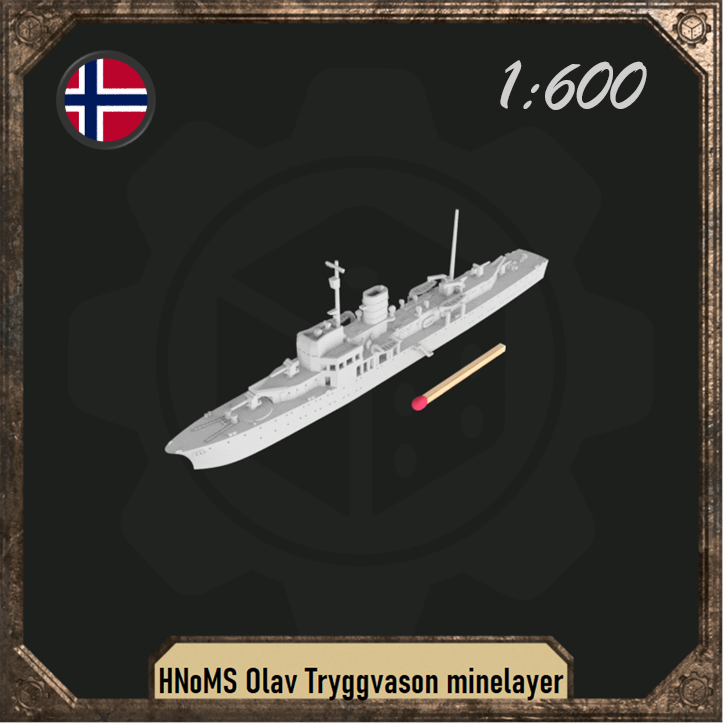 1/600 HNoMS Olav Tryggvason minelayer ship