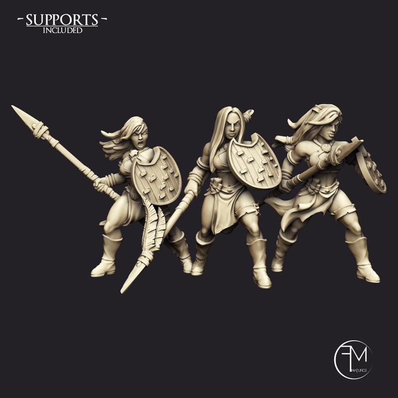 Amazon Spearmasters - 3 Units (AMAZONS! Kickstarter)