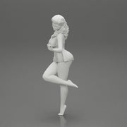 Sexy Woman In Dress Having Fun Holding One Leg - Only-Games