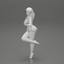 Sexy Woman In Dress Having Fun Holding One Leg - Only-Games