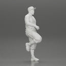 gangster in cap and short standing in one leg leaning against car - Only-Games