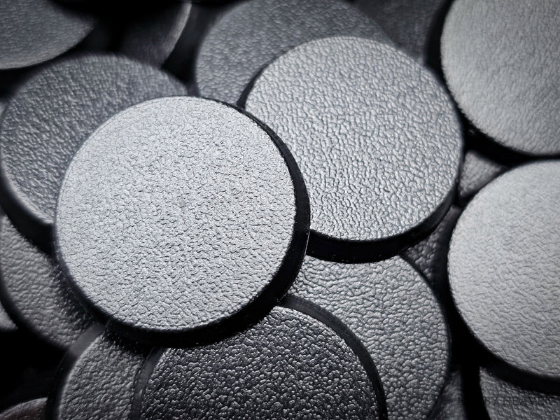 25mm Round Plain Plastic Bases - Only-Games