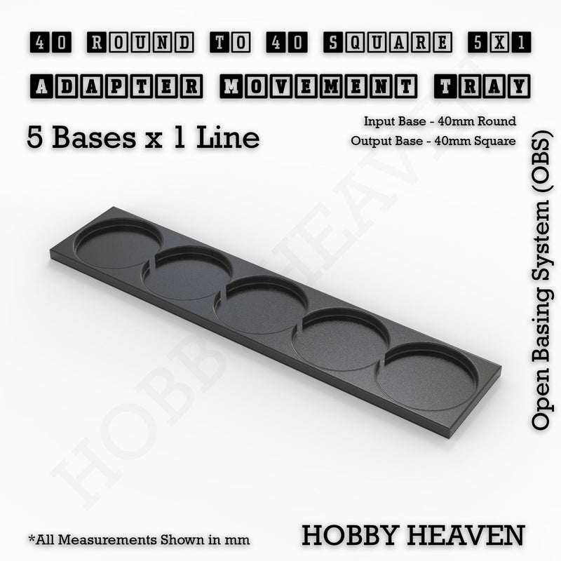 Round to Square Movement Trays Adapters for Tabletop Games - Only-Games