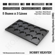 Round to Square Movement Trays Adapters for Tabletop Games - Only-Games