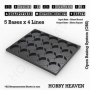 Round to Square Movement Trays Adapters for Tabletop Games - Only-Games