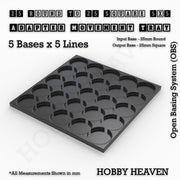 Round to Square Movement Trays Adapters for Tabletop Games - Only-Games