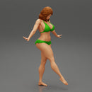 Pretty Bikini Model Standing On One - Only-Games