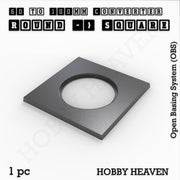 Round to Square Bases Shape and Size Converters 3d Print Full Range - Only-Games
