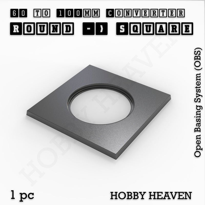 Round to Square Bases Shape and Size Converters 3d Print Full Range - Only-Games