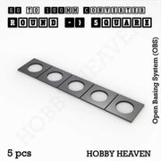 Round to Square Bases Shape and Size Converters 3d Print Full Range - Only-Games