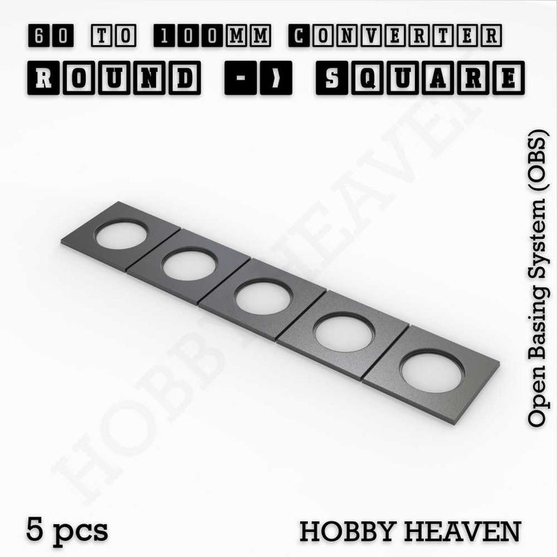 Round to Square Bases Shape and Size Converters 3d Print Full Range - Only-Games