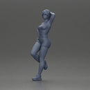 Sexy girl with short hair in shorts leaning on a car - Only-Games