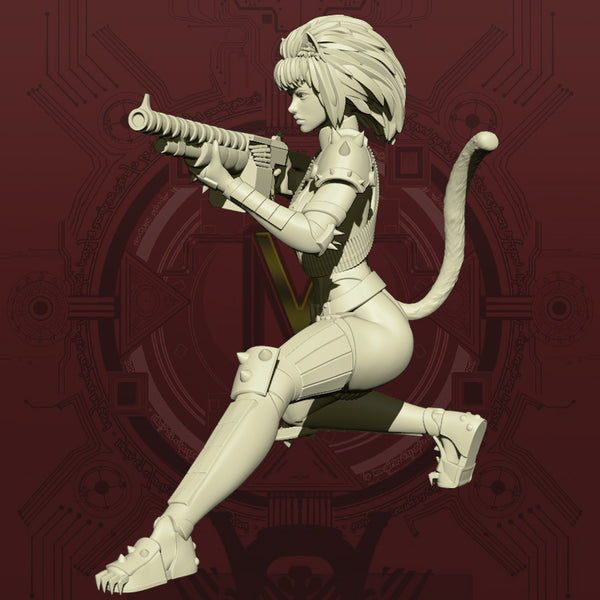 New ProductCyberpunk Catgirl - Crouch Pose