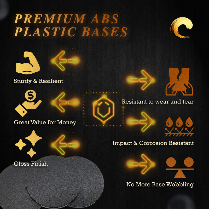 60mm Round Plain Plastic Bases - Only-Games
